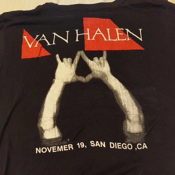 Van Halen (Hagar) Crew T-shirt - OU812 World Tour, 1988. Not worn, Rare & Mint!